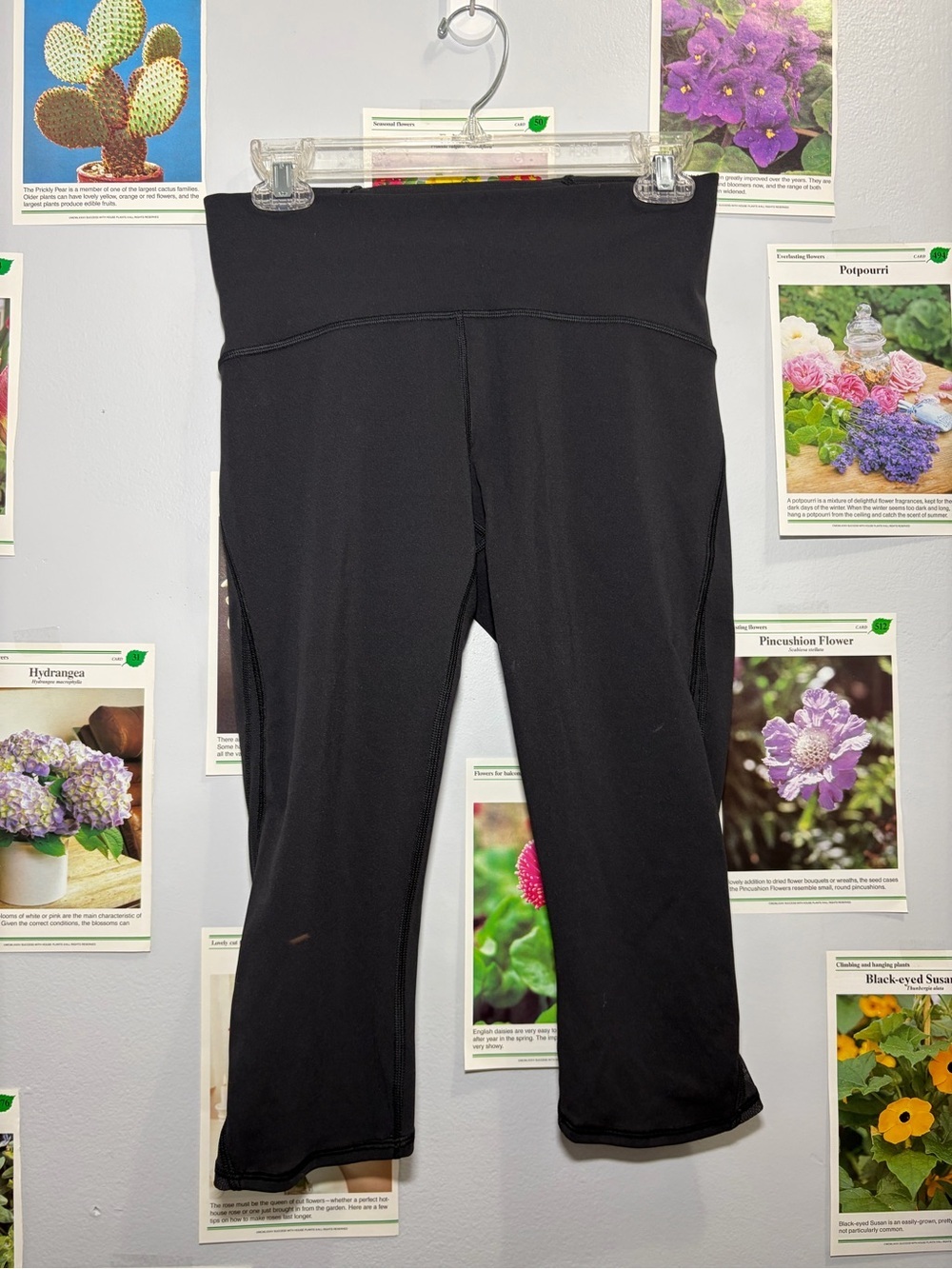 lululemon athletica Black Cropped High-Rise Leggings